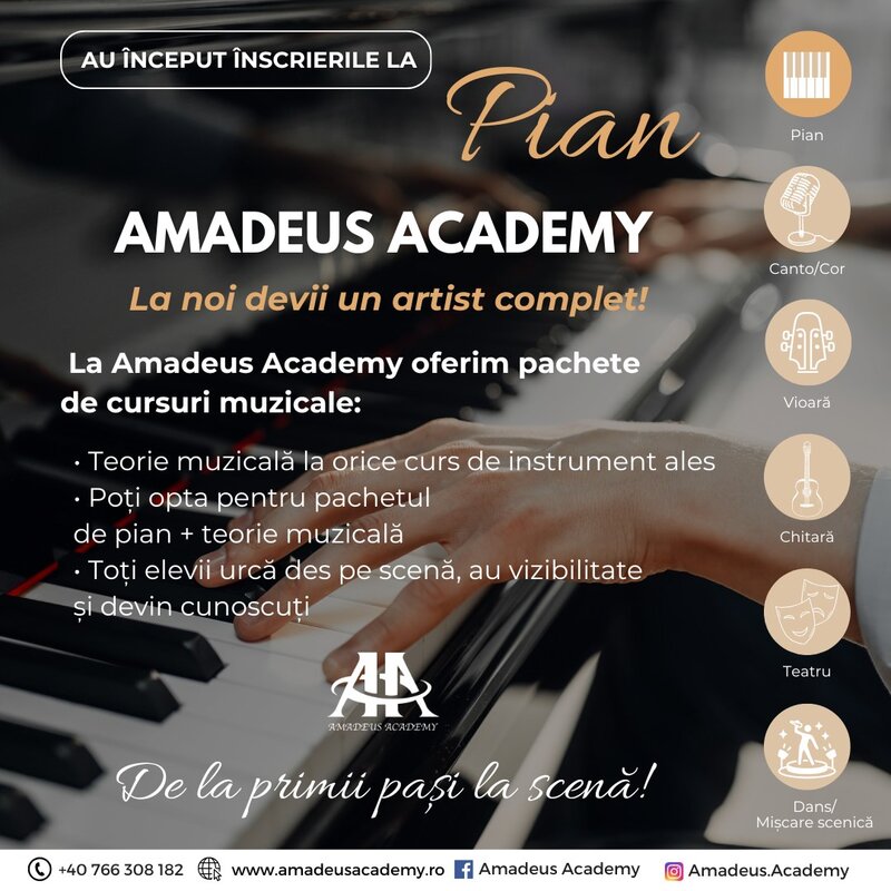 Amadeus Academy - Cursuri muzica, teatru